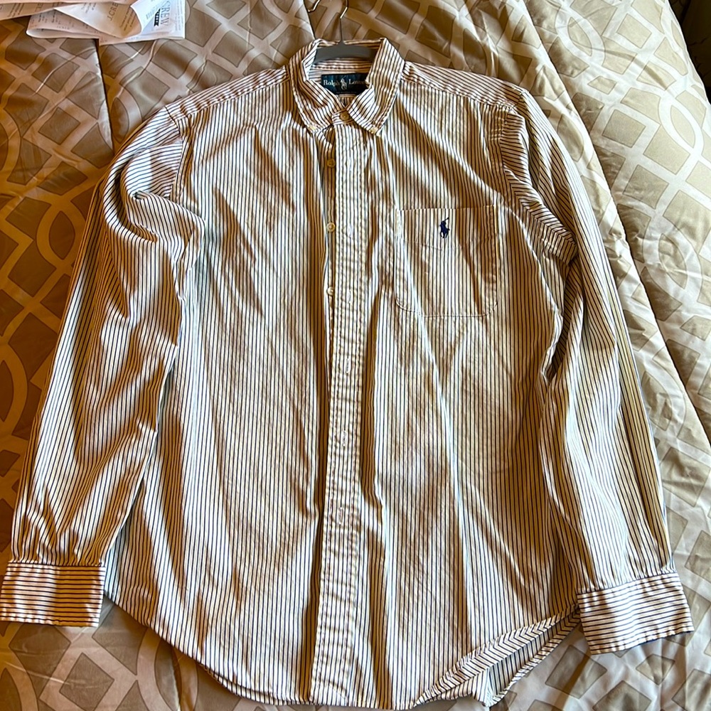 Ralph Lauren yellow/blue striped button down